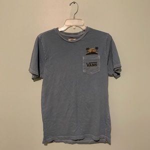 Mens small vans tshirt faded blue